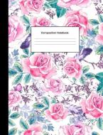 Composition Notebook: Pink Floral Leaves College Ruled Blank Lined Composition Book for Students di Nifty Prints edito da LIGHTNING SOURCE INC