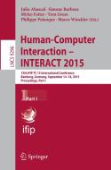 Human-Computer Interaction - INTERACT 2015 edito da Springer International Publishing