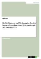 ILeA 2. Diagnose und Förderung im Bereich Lesegeschwindigkeit und Leseverständnis von zwei Kindern di Anonym edito da GRIN Verlag