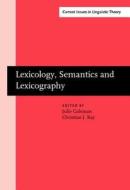 Lexicology, Semantics And Lexicography edito da John Benjamins Publishing Co