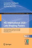 HCI International 2020 - Late Breaking Posters edito da Springer International Publishing