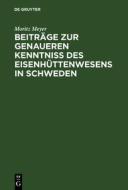 Beiträge zur genaueren Kenntniß des Eisenhüttenwesens in Schweden di Moritz Meyer edito da De Gruyter