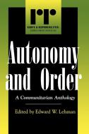 Autonomy and Order edito da Rowman & Littlefield Publishers