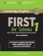 Cambridge English First 1 for Schools for Revised Exam from 2015 Student's Book with Answers edito da Cambridge University Press