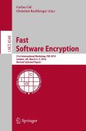 Fast Software Encryption edito da Springer-Verlag GmbH