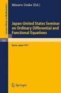 Japan-United States Seminar on Ordinary Differential and Functional Equations edito da Springer Berlin Heidelberg