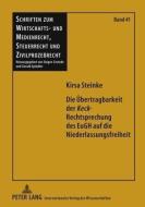 Die Übertragbarkeit der Keck-Rechtsprechung des EuGH auf die Niederlassungsfreiheit di Kirsa Steinke edito da Lang, Peter GmbH