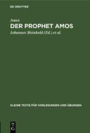 Der Prophet Amos di Amos edito da De Gruyter