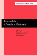 Research In Afroasiatic Grammar edito da John Benjamins Publishing Co
