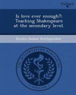 This Is Not Available 053845 di Kendra Dodson Breitsprecher edito da Proquest, Umi Dissertation Publishing