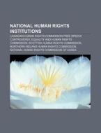 National Human Rights Institutions: Cana di Books Llc edito da Books LLC, Wiki Series