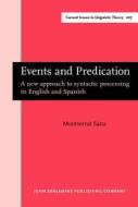 Events And Predication di Montserrat Sanz edito da John Benjamins Publishing Co