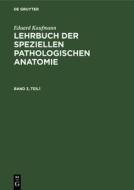 Eduard Kaufmann: Lehrbuch der speziellen pathologischen Anatomie. Band 3 di Eduard Kaufmann edito da De Gruyter