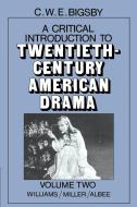 A Critical Introduction to Twentieth-Century American Drama di C. W. E. Bigsby edito da Cambridge University Press
