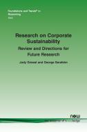 Research On Corporate Sustainability di Jody Grewal, George Serafeim edito da Now Publishers
