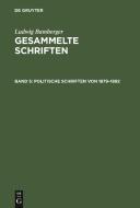 Politische Schriften von 1879-1892 di Ludwig Bamberger edito da De Gruyter