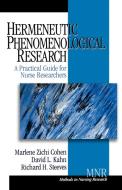 Hermeneutic Phenomenological Research di Marlene Zichi Cohen edito da SAGE Publications, Inc