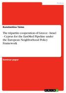 The tripartite cooperation of Greece - Israel - Cyprus for the EastMed Pipeline under the European Neighborhood Policy Framework di Konstantina Tzima edito da GRIN Verlag