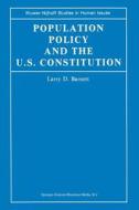 Population Policy and the U.S. Constitution di L. D. Barnett edito da Springer Netherlands