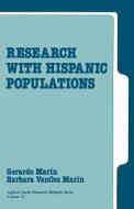 Research with Hispanic Populations di Gerardo Marin edito da SAGE Publications, Inc