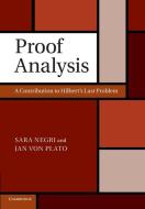 Proof Analysis di Sara Negri, Jan Von Plato edito da Cambridge University Press