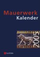 Mauerwerk-kalender edito da Wiley-vch Verlag Gmbh