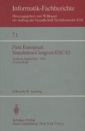 First European Simulation Congress ESC 83 edito da Springer Berlin Heidelberg