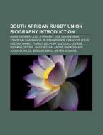 South African Rugby Union Biographies: J di Books Llc edito da Books LLC, Wiki Series