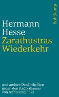 Zarathustras Wiederkehr di Hermann Hesse edito da Suhrkamp Verlag AG