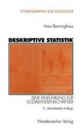 Deskriptive Statistik di Hans Benninghaus edito da Springer Fachmedien Wiesbaden