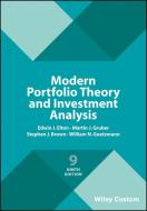 Modern Portfolio Theory and Investment Analysis di Edwin J. Elton edito da John Wiley & Sons