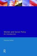Women And Social Policy di Christine Hallett edito da Taylor & Francis Ltd