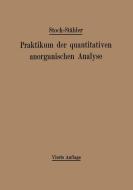 Praktikum der quantitativen anorganischen Analyse di Andreas Hake, Alfred Stock, Arthur Stähler edito da Springer Berlin Heidelberg