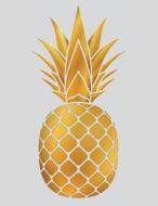 2017, 2018, 2019 Weekly Planner Calendar - 70 Week - Pineapple: Golden Pineapple, Gray Bg di Cal Riley edito da Createspace Independent Publishing Platform