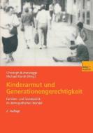 Kinderarmut und Generationengerechtigkeit edito da VS Verlag für Sozialwissenschaften