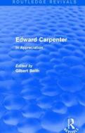 Edward Carpenter edito da Taylor & Francis Ltd