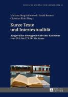 Kurze Texte und Intertextualität edito da Lang, Peter GmbH