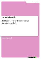 "Let burn" - Feuer als verheerende Naturkatastrophe? di Eva-Maria Greulich edito da GRIN Publishing
