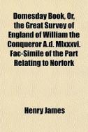 Domesday Book, Or, The Great Survey Of E di Henry James edito da General Books