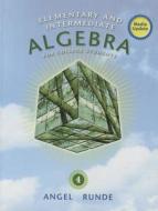 Elementary & Intermediate Algebra for College Students di Allen R. Angel, Dennis C. Runde edito da Pearson