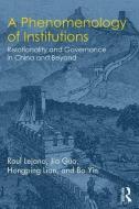 A Phenomenology of Institutions di Raul Lejano edito da Routledge