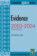 Evidence Q&A di Christopher Allen edito da Routledge Cavendish