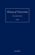 History of Universities: Volume XXI/1 edito da OXFORD UNIV PR