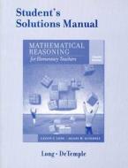 Mathematical Reasoning For Elementary Teachers di Calvin Long, Duane DeTemple edito da Pearson Education (us)