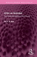 Critic As Scientist di Ian F. A. Bell edito da Taylor & Francis Ltd