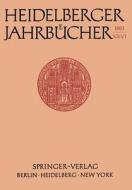 Heidelberger Jahrbücher di H. Schipperges edito da Springer Berlin Heidelberg