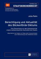 Berechtigung und Aktualität des Böckenförde-Diktums di Julia Palm edito da Lang, Peter GmbH