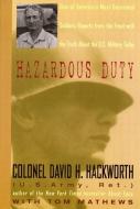 Hazardous Duty di David H. Hackworth edito da AVON BOOKS