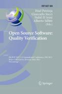 Open Source Software: Quality Verification edito da Springer Berlin Heidelberg