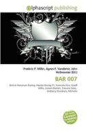 Bar 007 edito da Vdm Publishing House